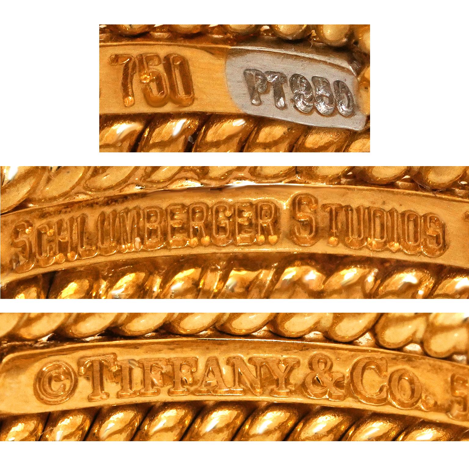 Schlumberger pour Tiffany & Co. Bague à quatre rangées de diamants en vente 1