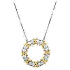 Schlumberger for Tiffany & Co., Sixteen Stone Diamond Circle Pendant/Necklace