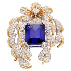 SCHLUMBERGER PARA TIFFANY & CO. Broche cascada tanzanita