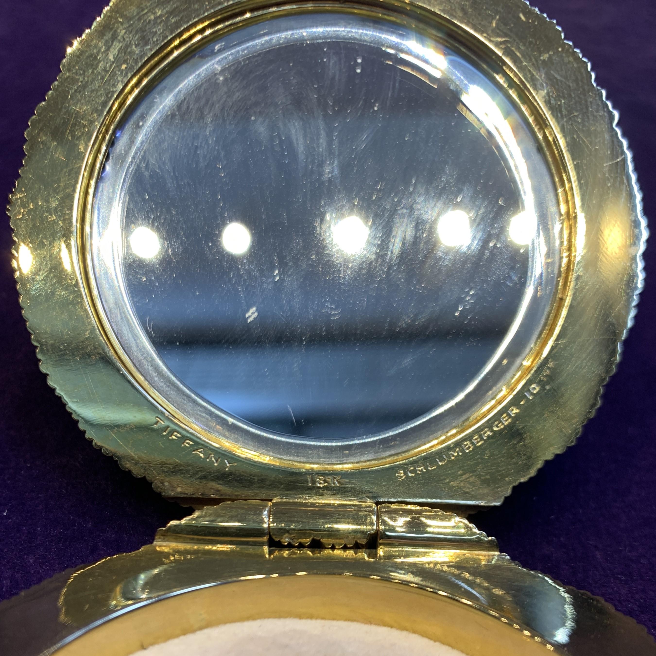 Schlumberger for Tiffany & Co. Yellow Sapphire & Gold Floral Compact Mirror 4