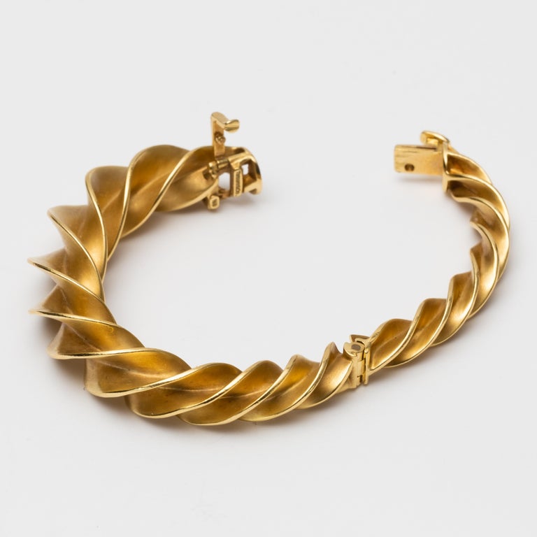 Schlumberger 18k Yellow Gold Rope-Twist Bracelet