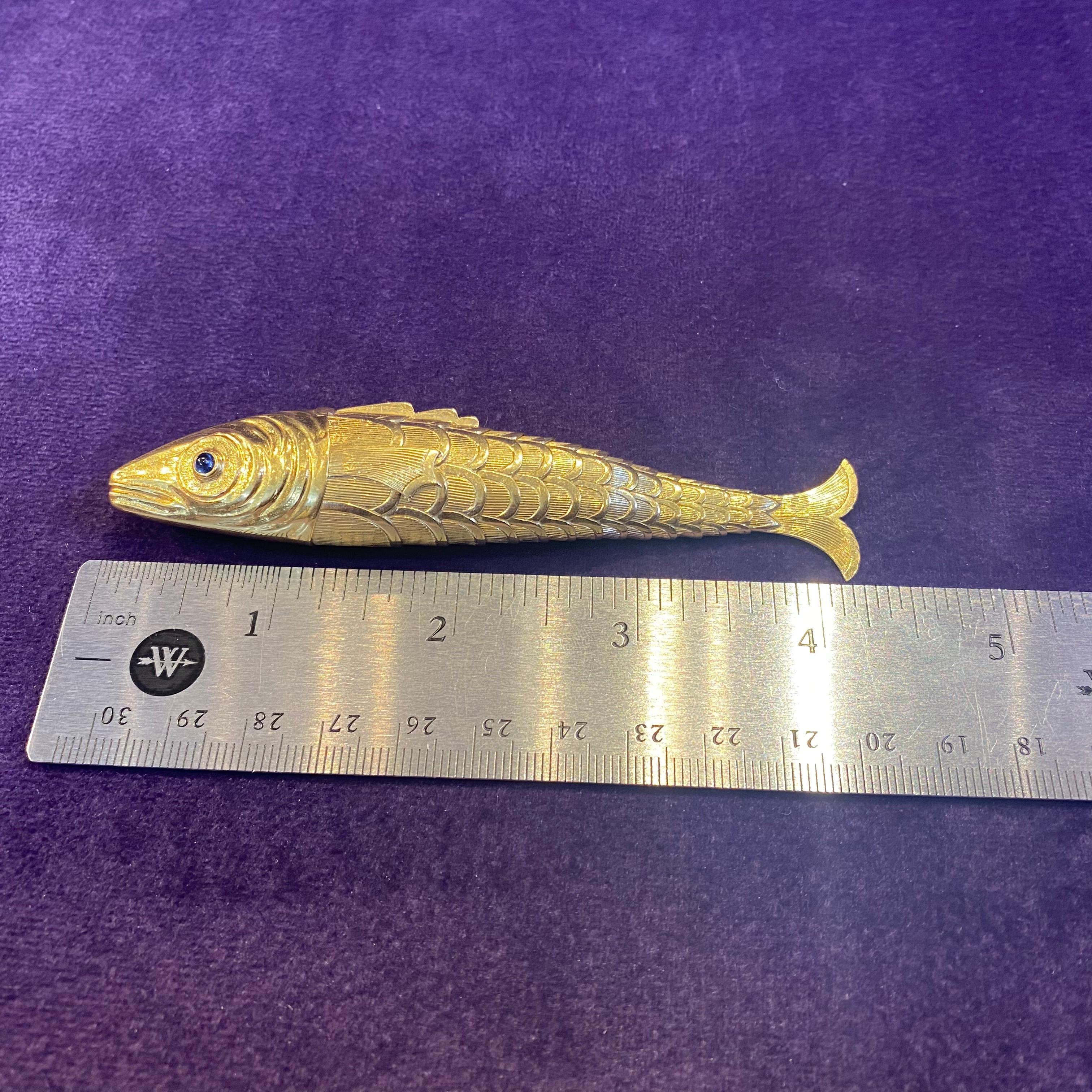 Schlumberger Gold Fish Lighter  For Sale 2