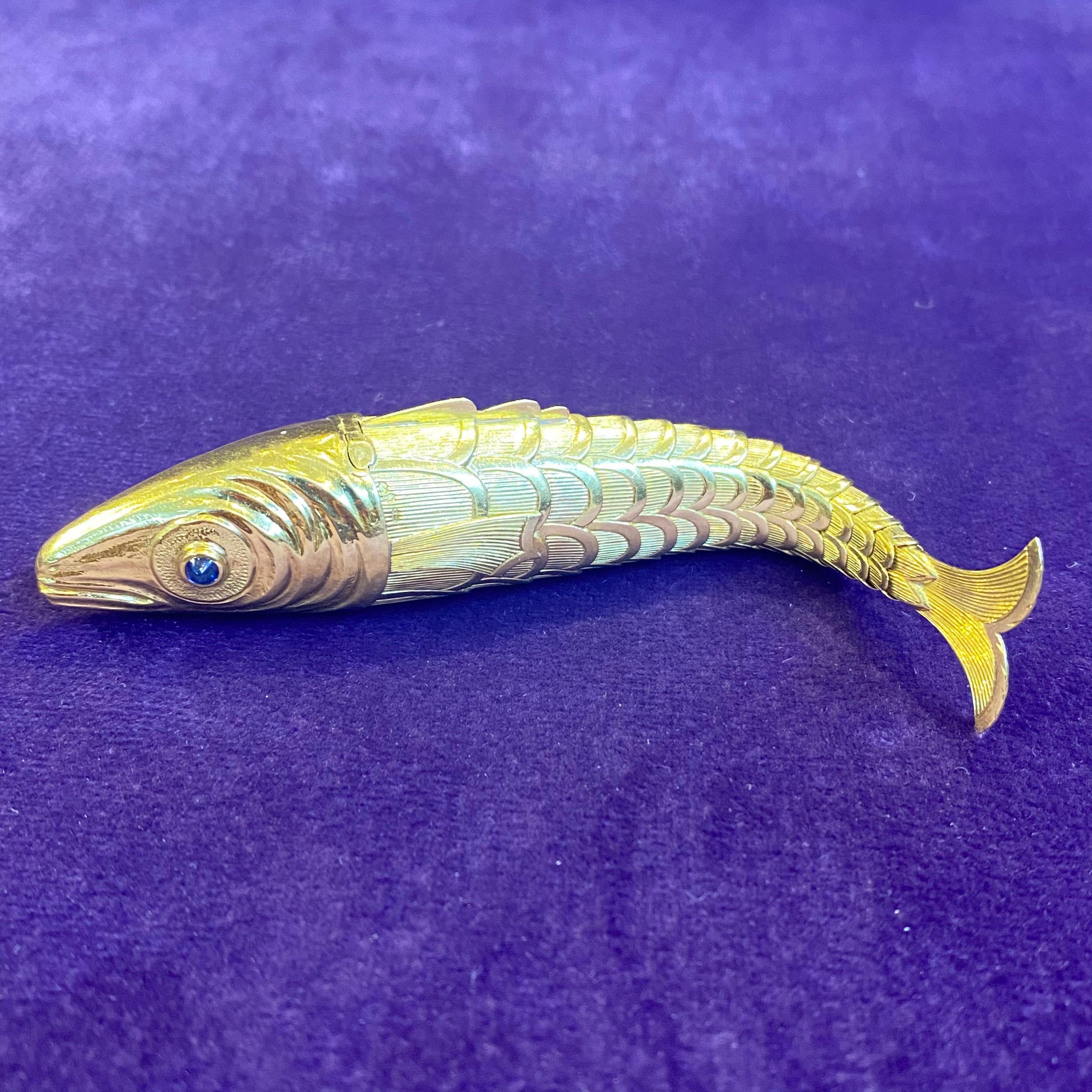 Schlumberger Gold Fish Lighter  For Sale 3