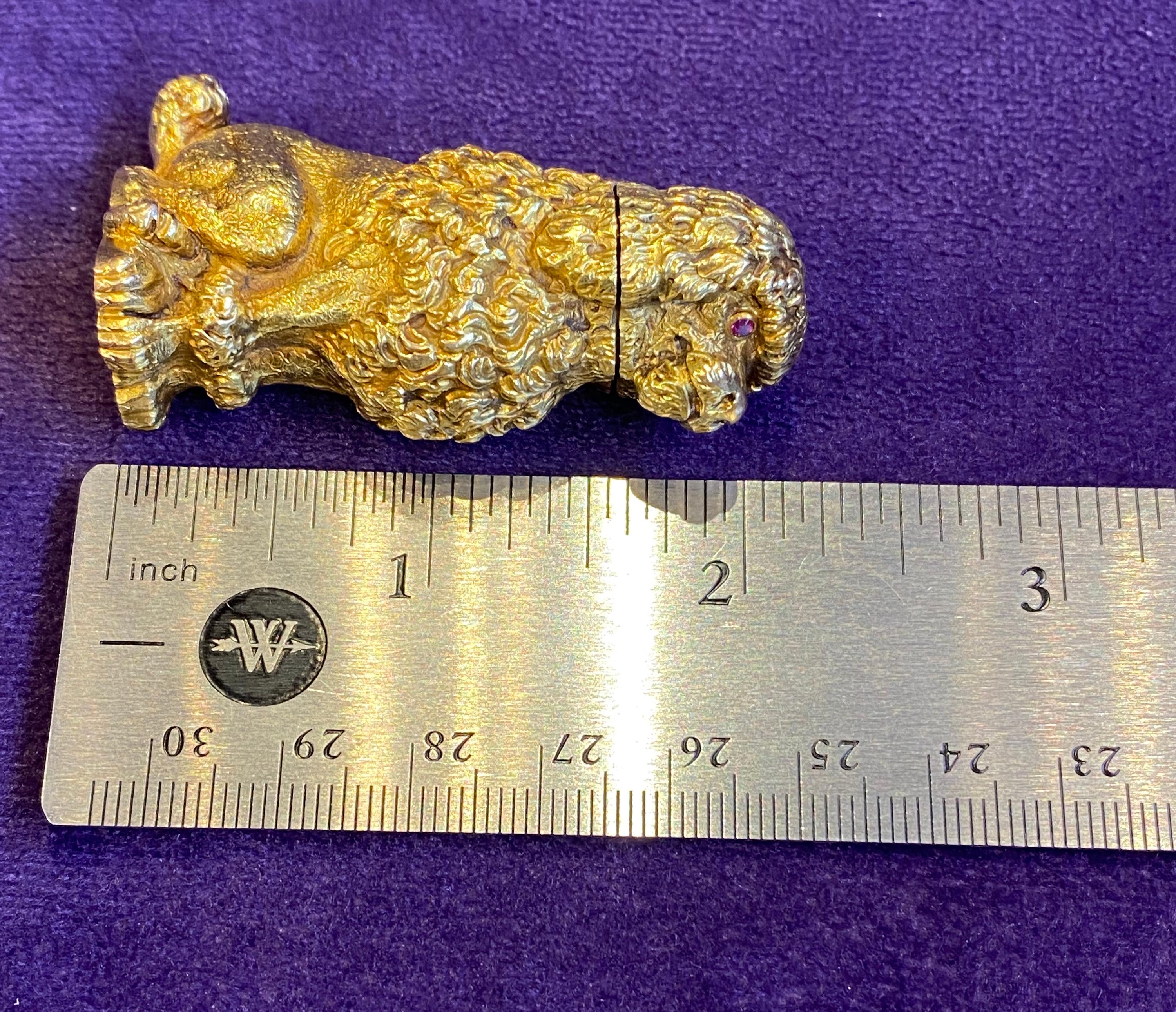 Schlumberger Gold Poodle Lighter For Sale 4