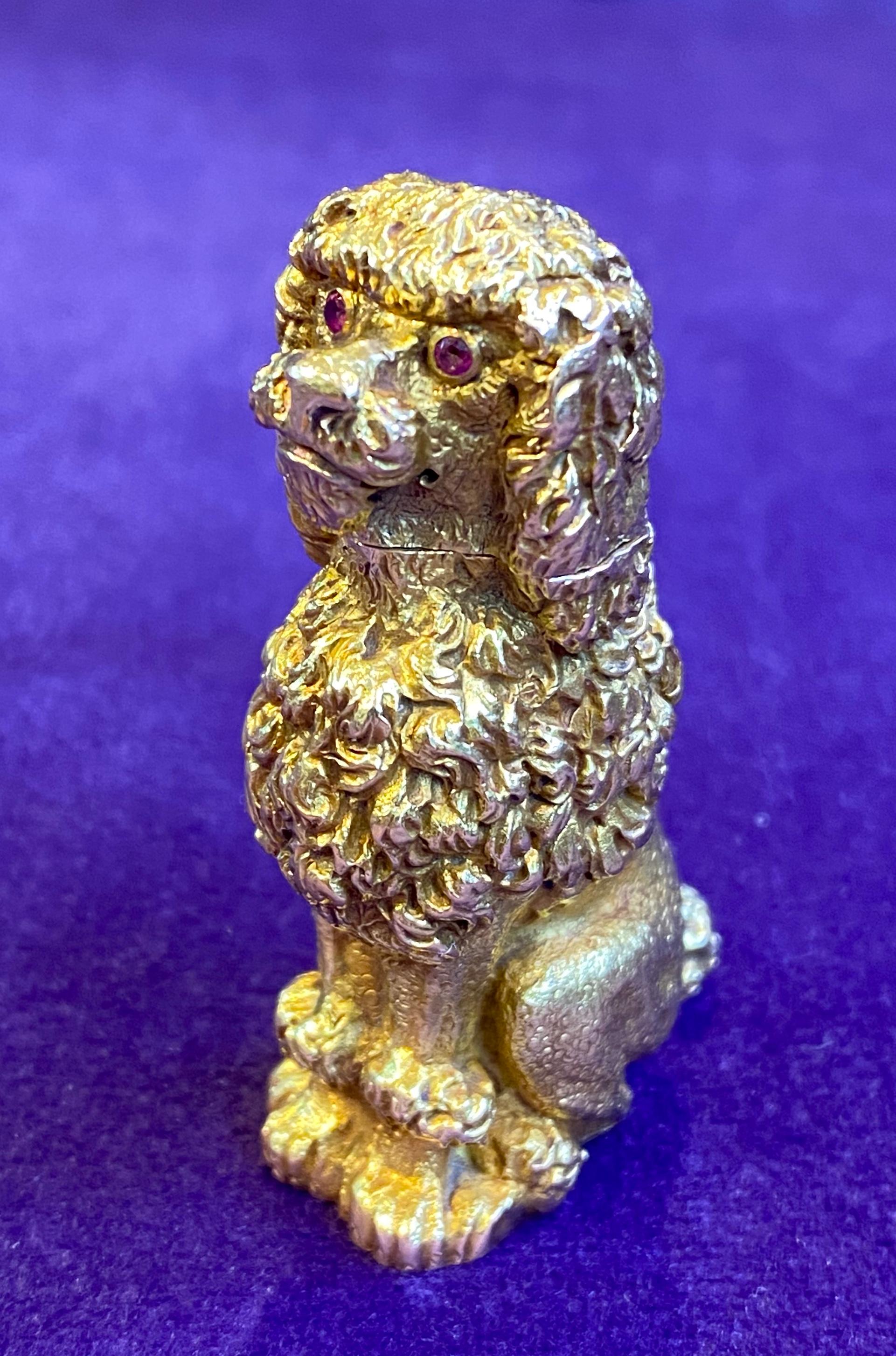 Women's or Men's Schlumberger Gold Poodle Lighter For Sale
