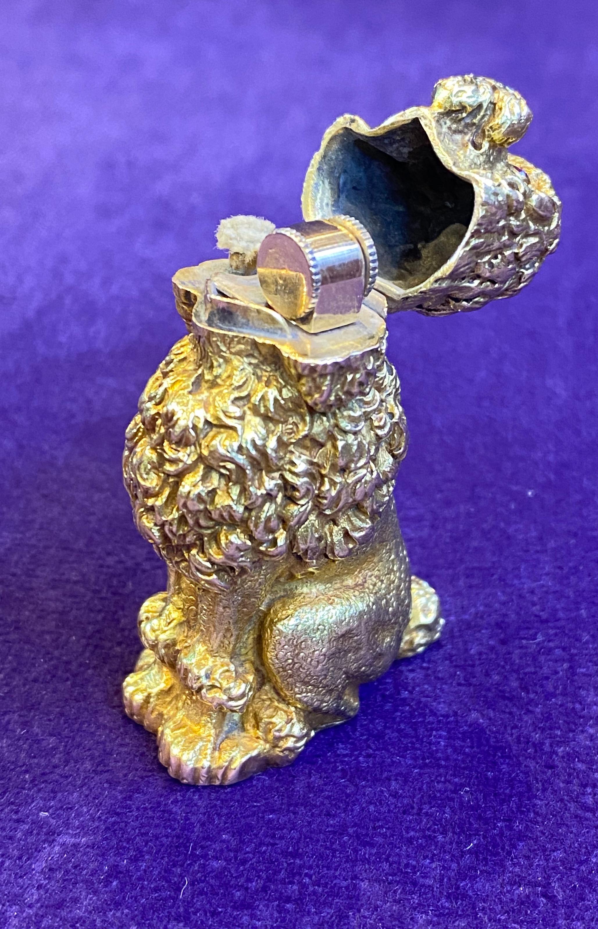 Schlumberger Gold Poodle Lighter For Sale 1
