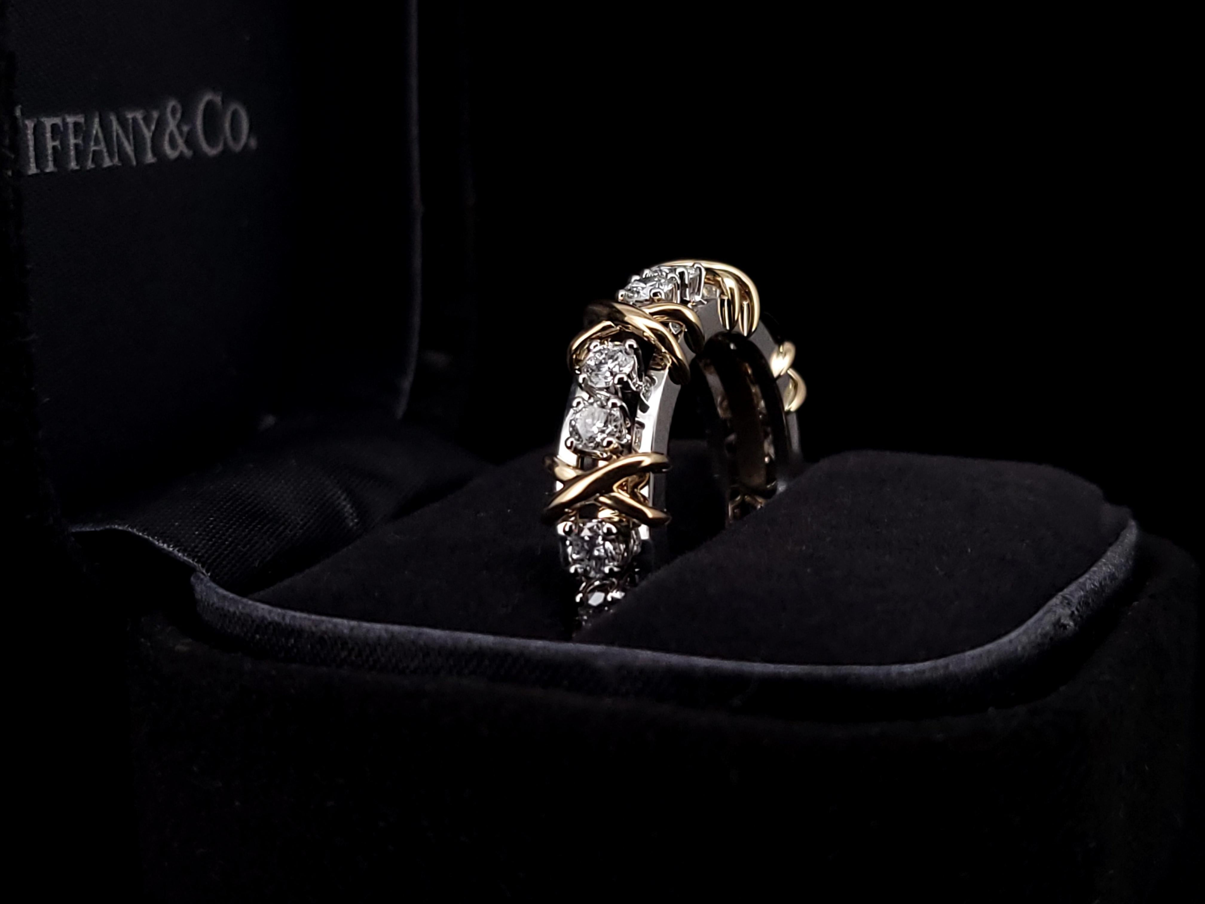 Women's Schlumberger Sixteen Stone Ring by Tiffany & Co. Size 8