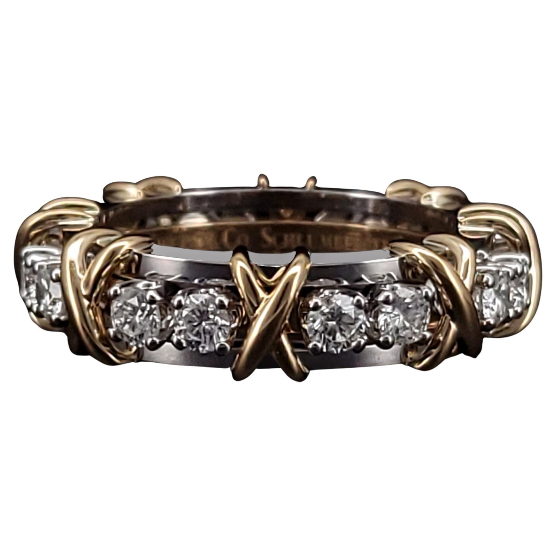 Schlumberger Sixteen Stone Ring by Tiffany & Co. Size 8