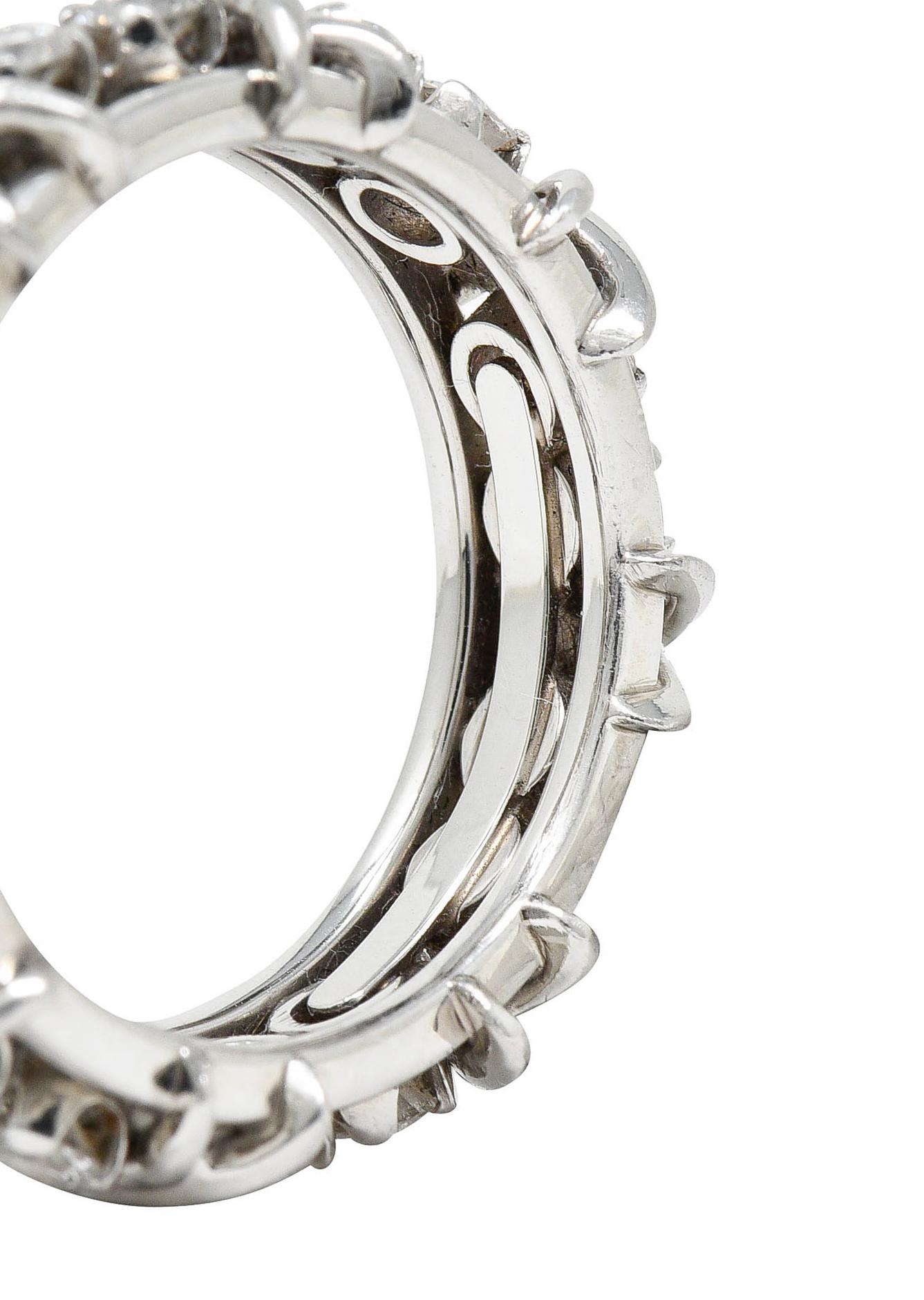 Women's or Men's Schlumberger Tiffany & Co. 1.15 Ctw Diamond Platinum X Band Ring