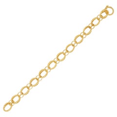Schlumberger Tiffany & Co. 18 Karat Gelbgold Kreis-Seil-Armband