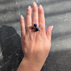 Schlumberger Tiffany & Co. 1960 Lapis Lazuli Oro 18K Vintage Bypass Ring