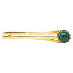 Schlumberger Tiffany & Co. 1960's Malachite 18 Karat Yellow Gold Vintage Tie Pin