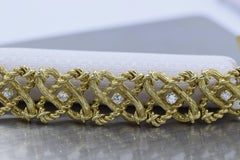 Schlumberger Tiffany & Co. 2 Carat Diamond and Gold X-Linked Bracelet