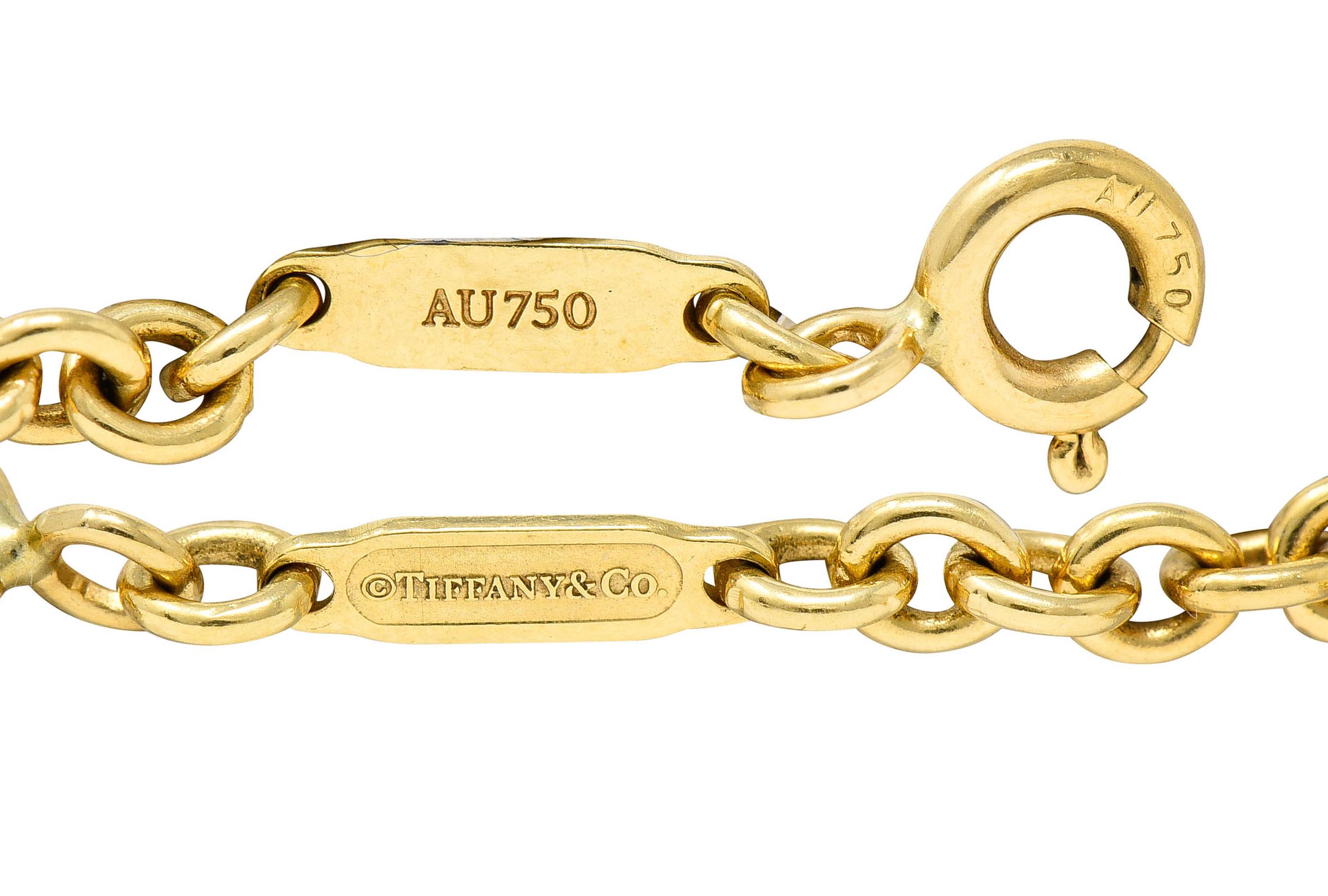 Schlumberger Tiffany & Co. 2.75 CTW Pave Diamond 18 Karat Gold Platinum Large Eg 1