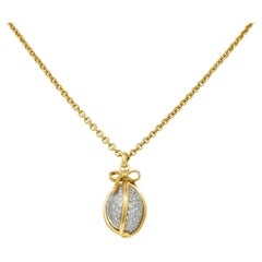 Schlumberger Tiffany & Co. 2.75 CTW Pave Diamond 18 Karat Gold Platinum Large Eg