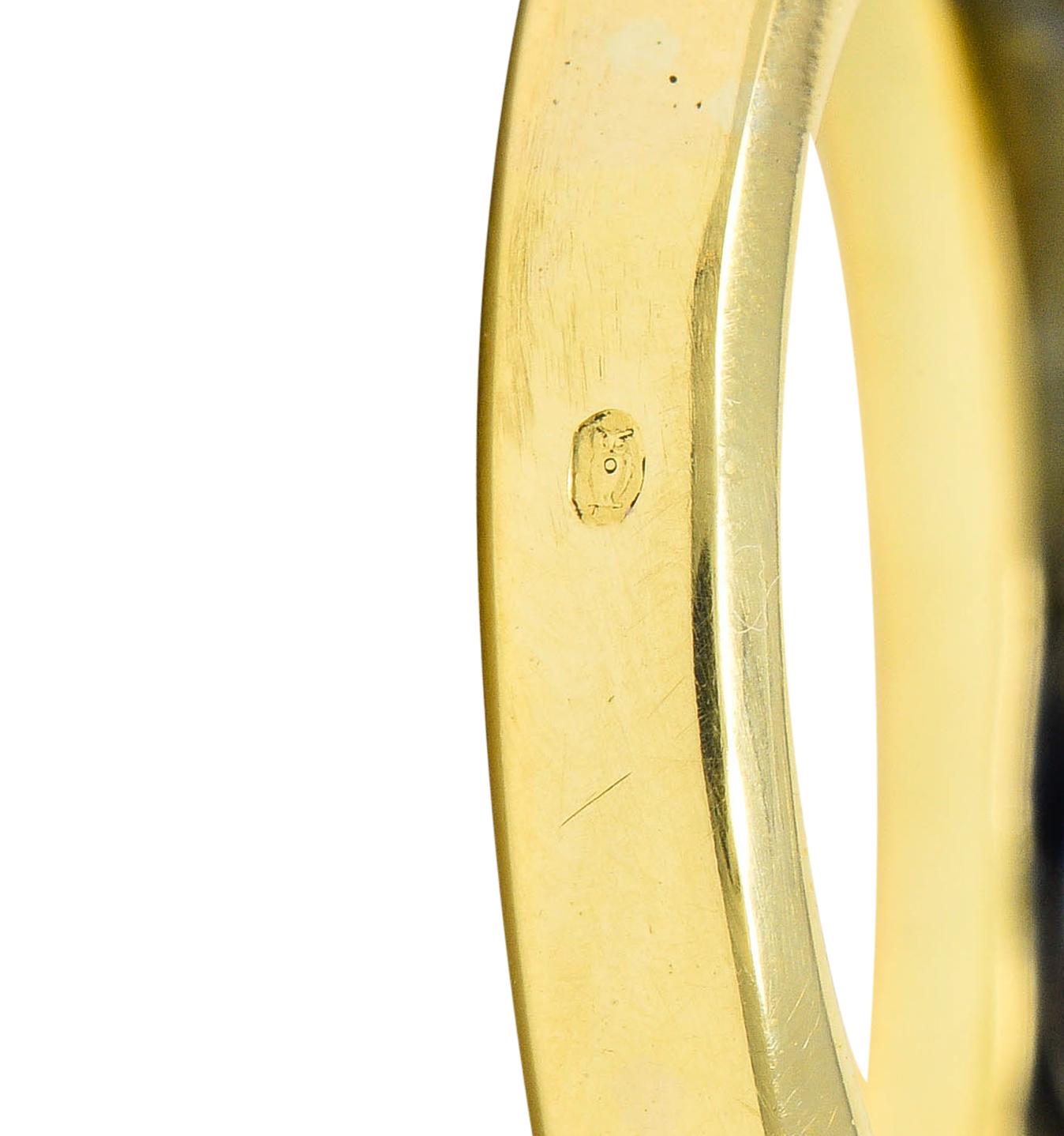 Schlumberger Tiffany & Co. No Heat Ceylon Sapphire 18 Karat Gold Unisex Ring 2