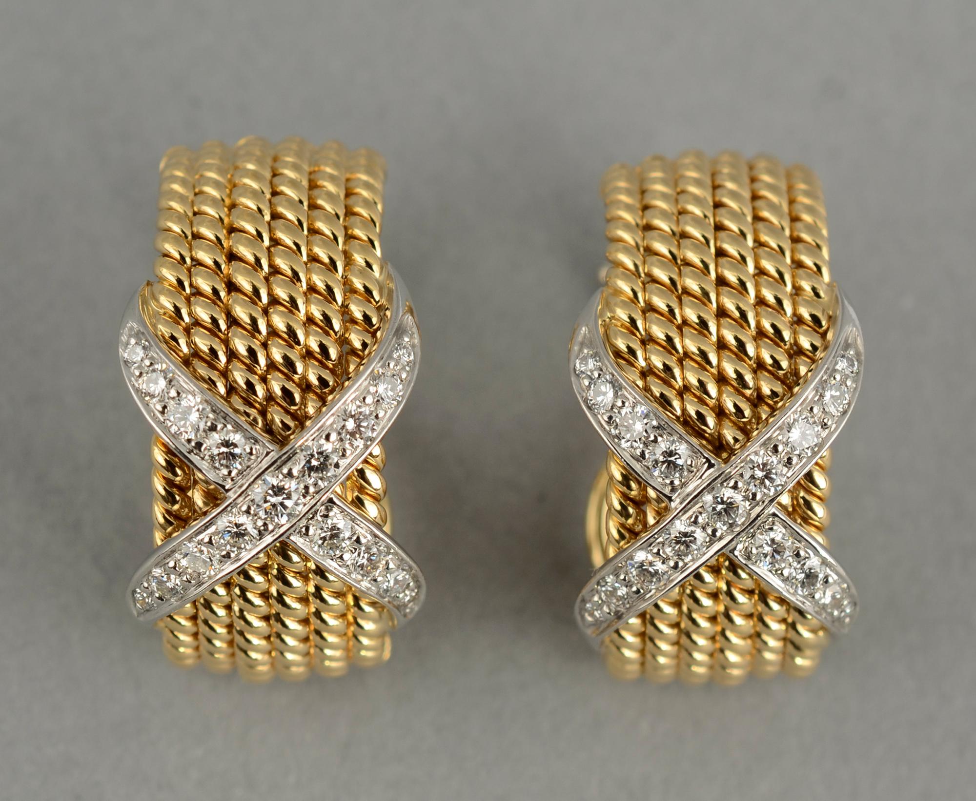 diamond x earrings