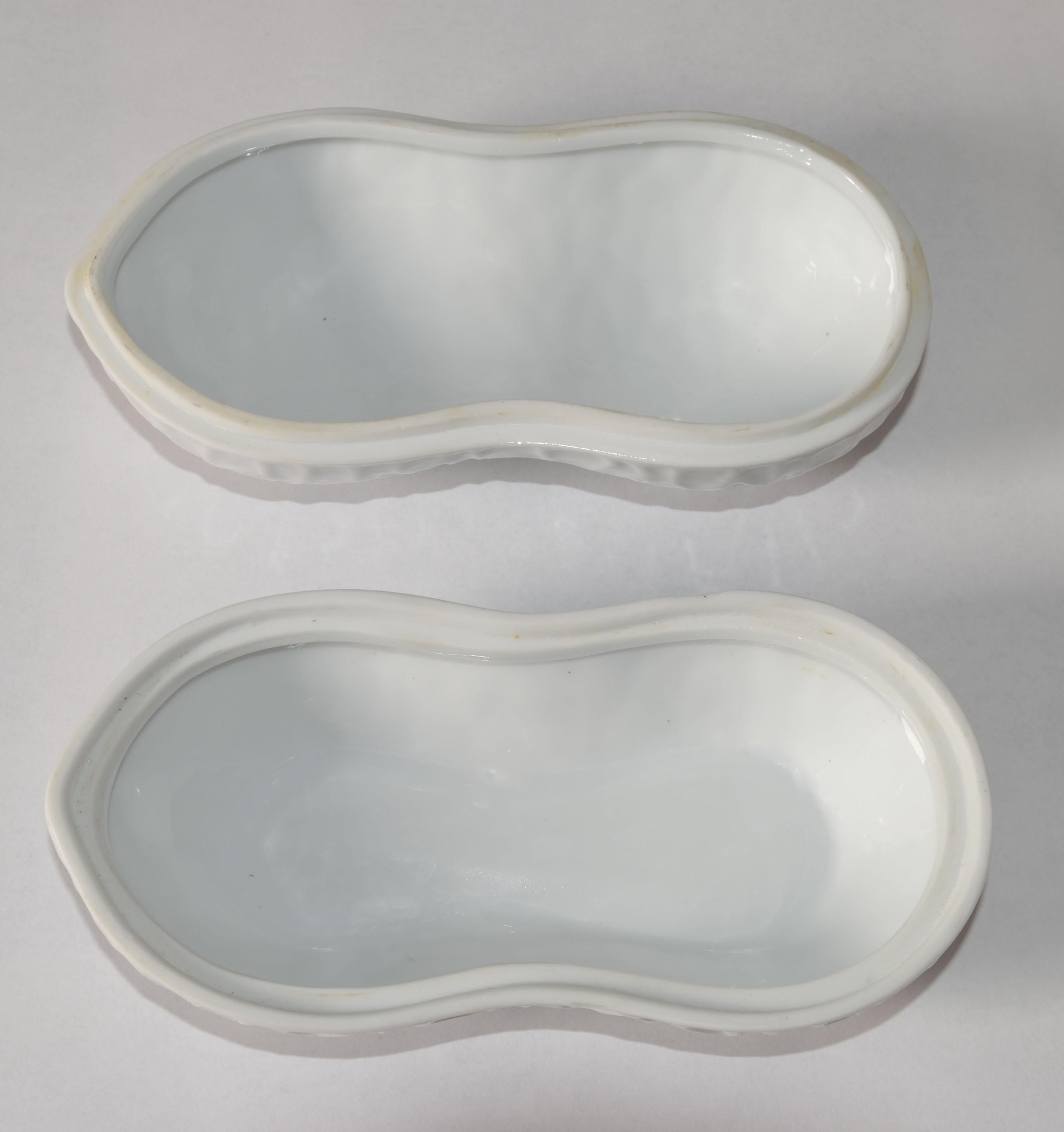 Schmid Design Caja decorativa de cerámica blanca para baratijas de cacahuete, recuerdo, joyero en venta 4