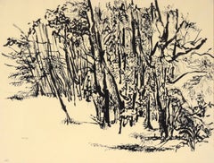 Forest Landscape in Sumi Ink on Paper