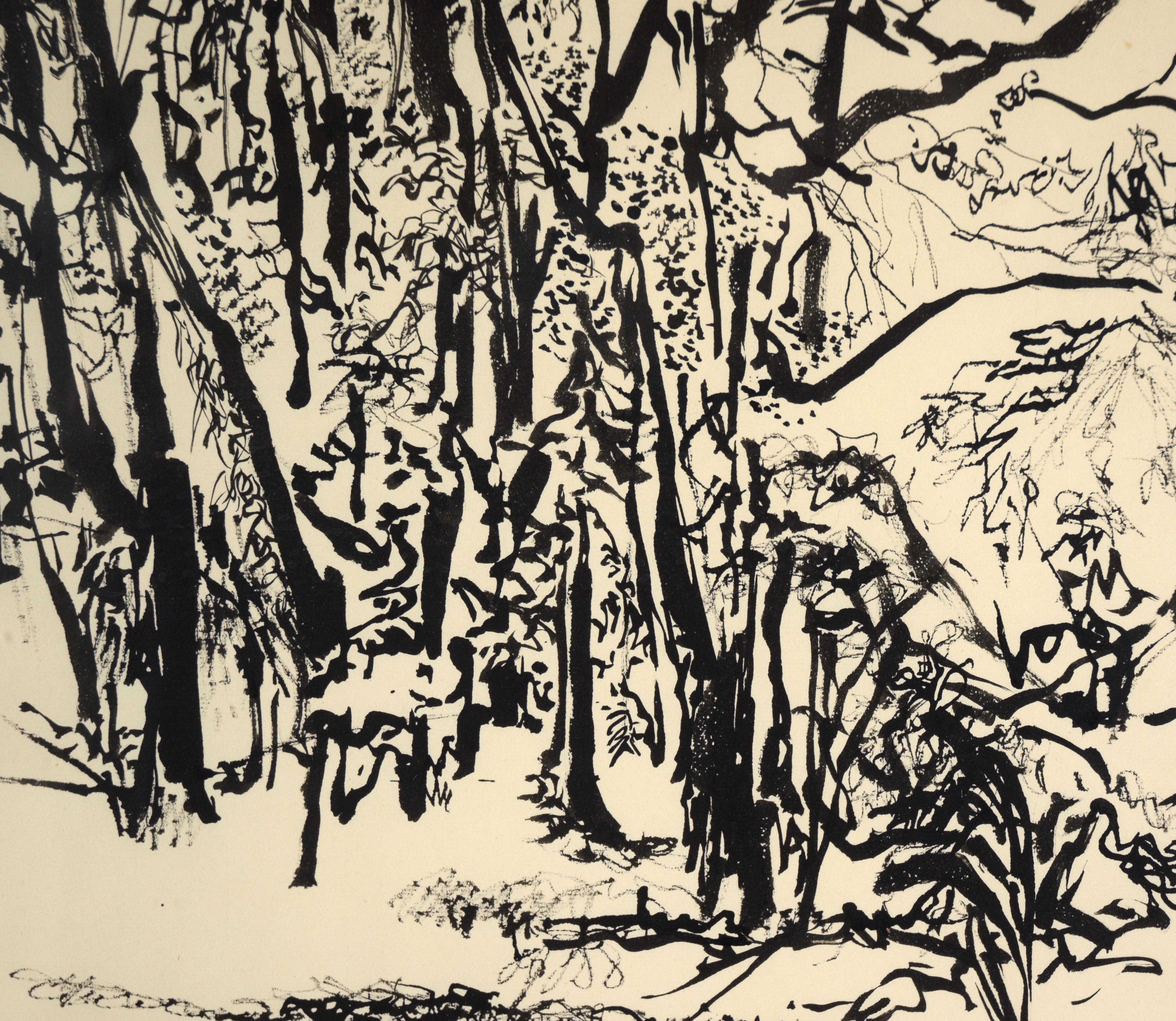 Paesaggio forestale in inchiostro Sumi su carta

Paesaggio astratto ad alto contrasto di un artista sconosciuto 
