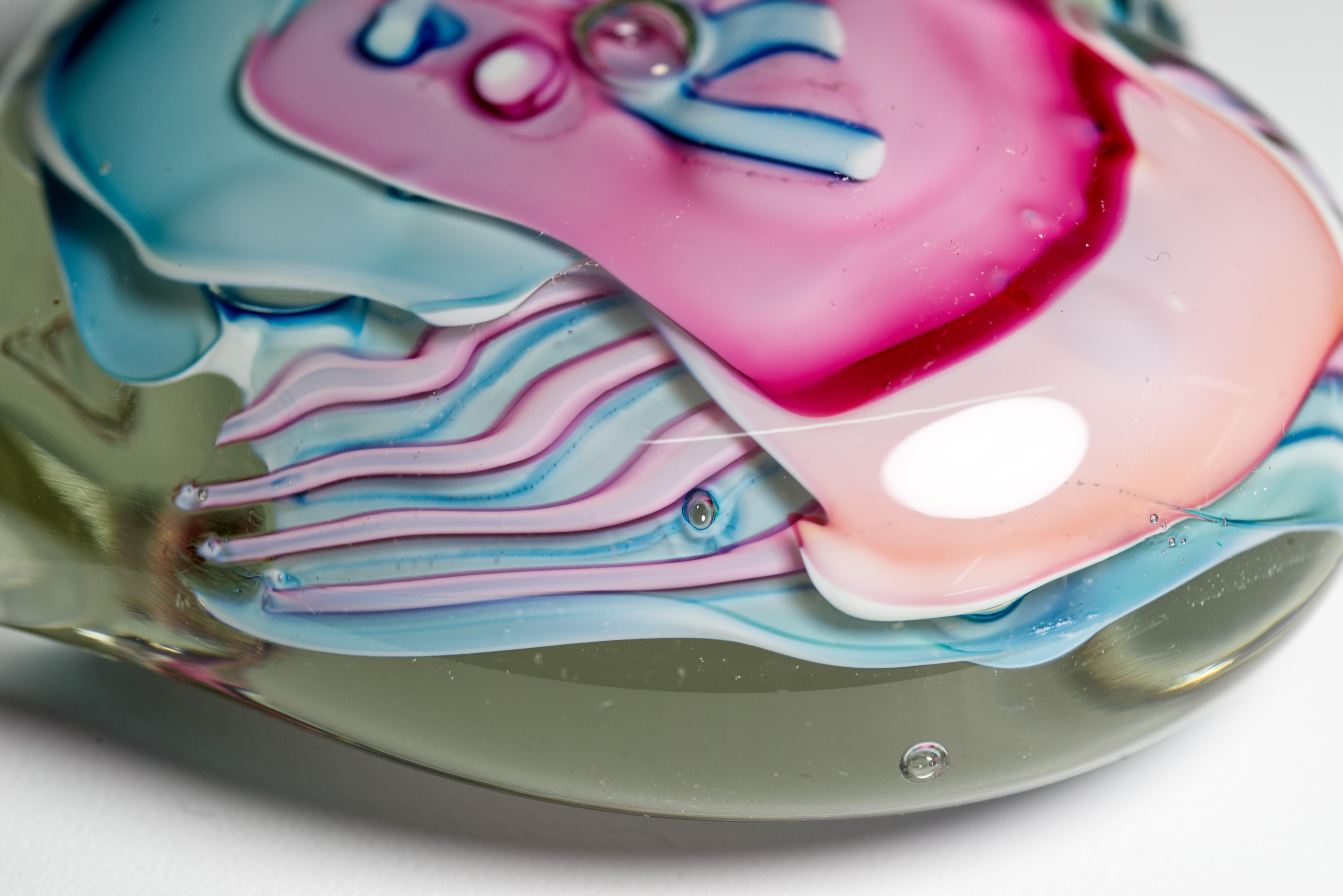 Presse-papiers Rhea Heart de Schmidt pour American Studio Art Glass, 1981 en vente 5