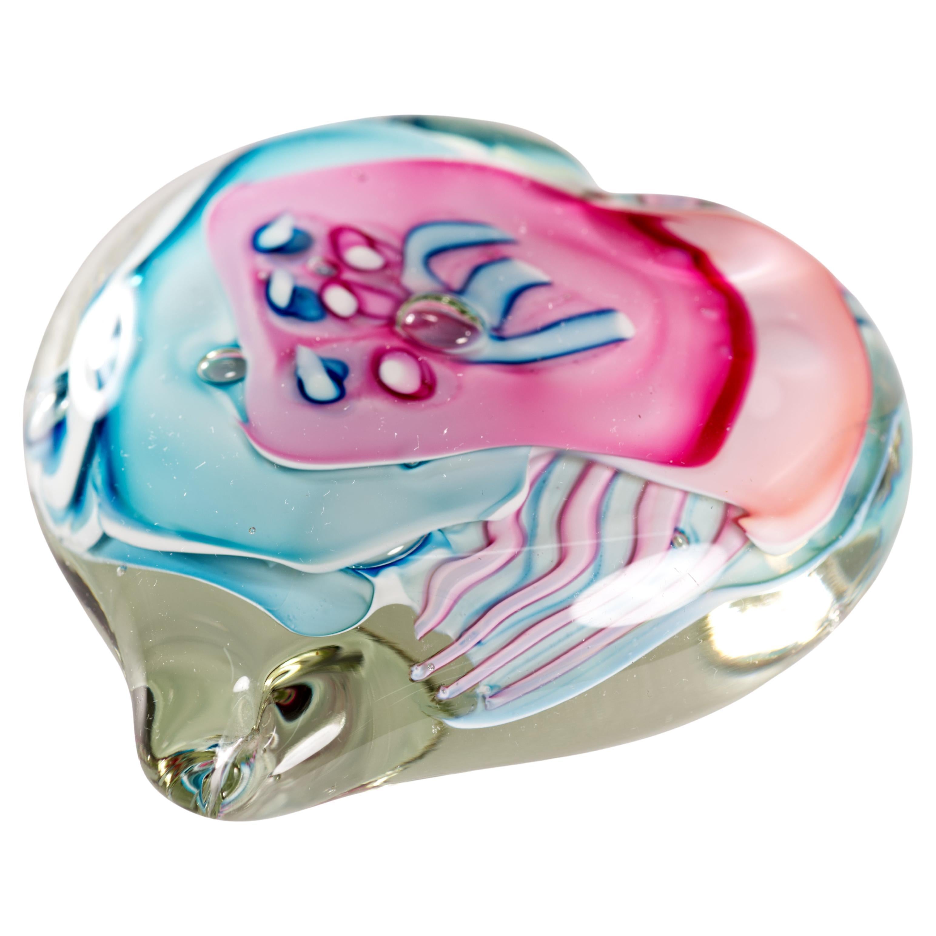 Presse-papiers Rhea Heart de Schmidt pour American Studio Art Glass, 1981 en vente