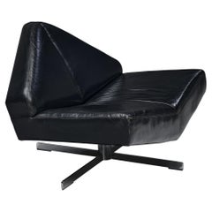 Schmieder 'Brasilia' Lounge Chair in Black Leather 