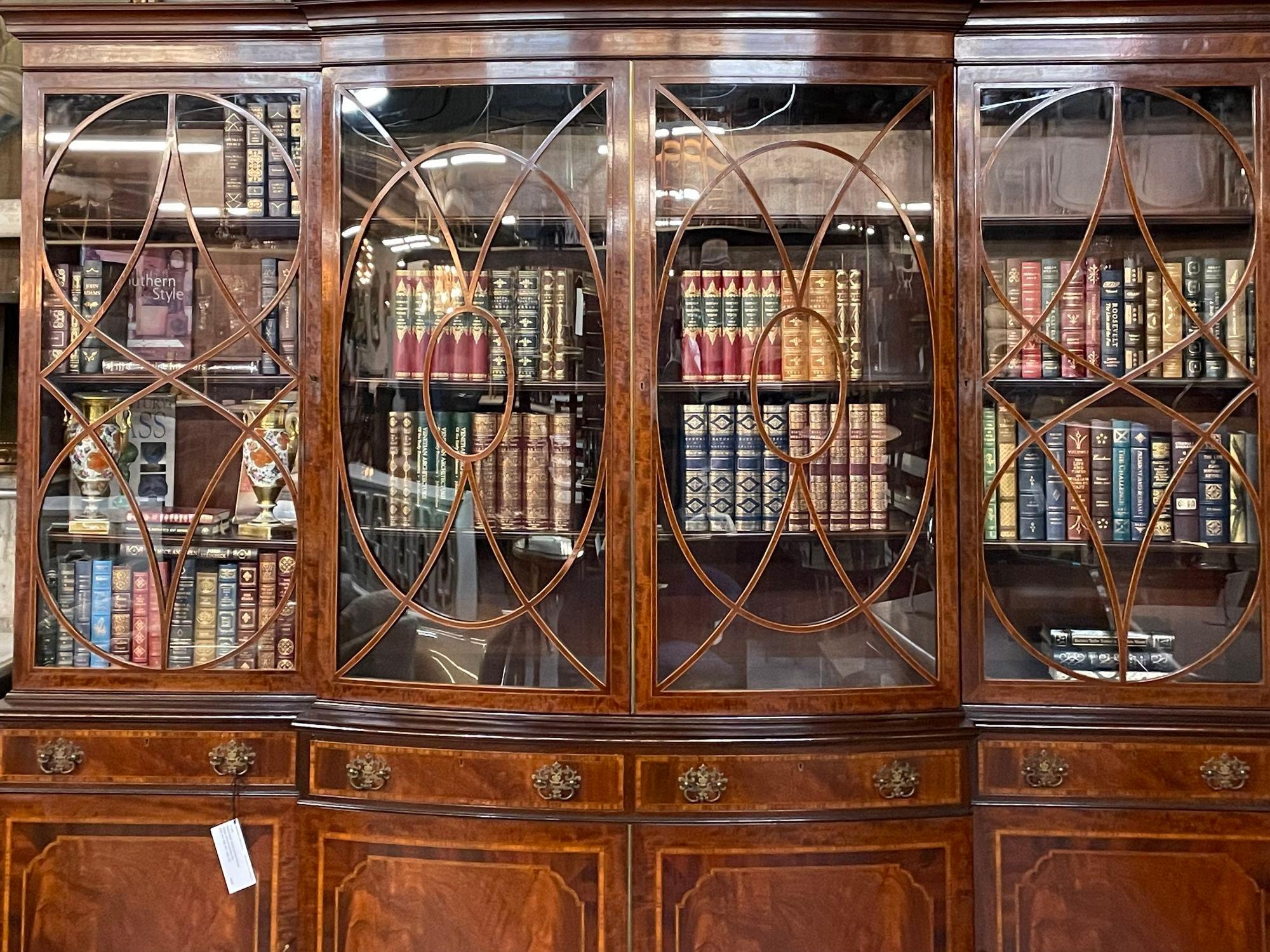 Schmieg & Kotzian, Georgiano, Libreria o vetrina, Mogano, Legno di raso, anni '20 in vendita 1