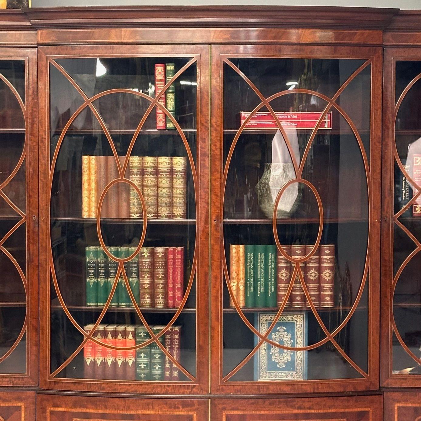 Schmieg & Kotzian, Georgiano, Libreria o vetrina, Mogano, Legno di raso, anni '20 in vendita 3