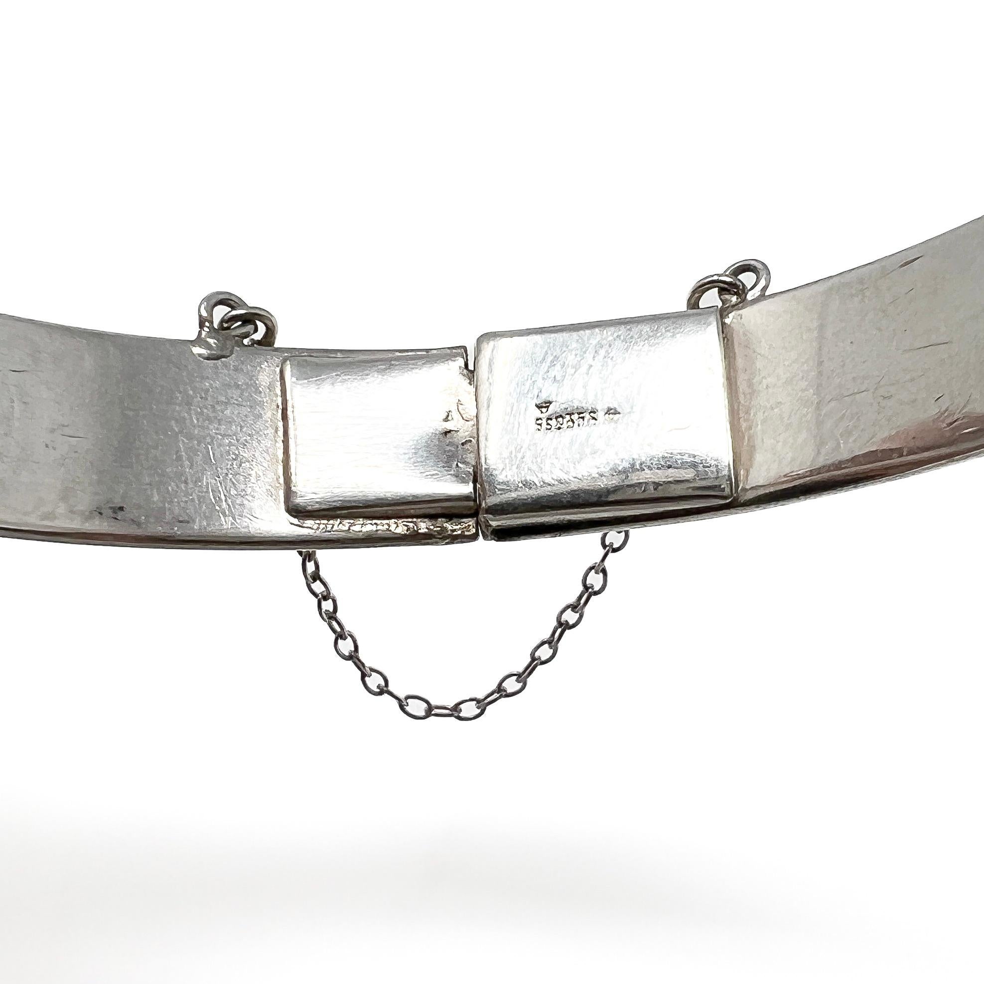 Bracciale floreale d'argento vintage di Schmit and Staub del 1930 in vendita 3