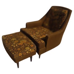 Schnadig Adrian Pearsall Style Lounge Chair and Ottoman