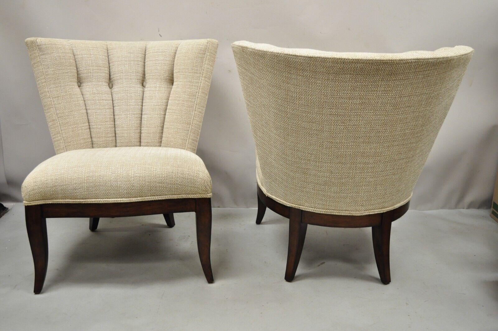 Schnadig Heritage Portfolio Ava Slipper Lounge Chair, a Pair 3