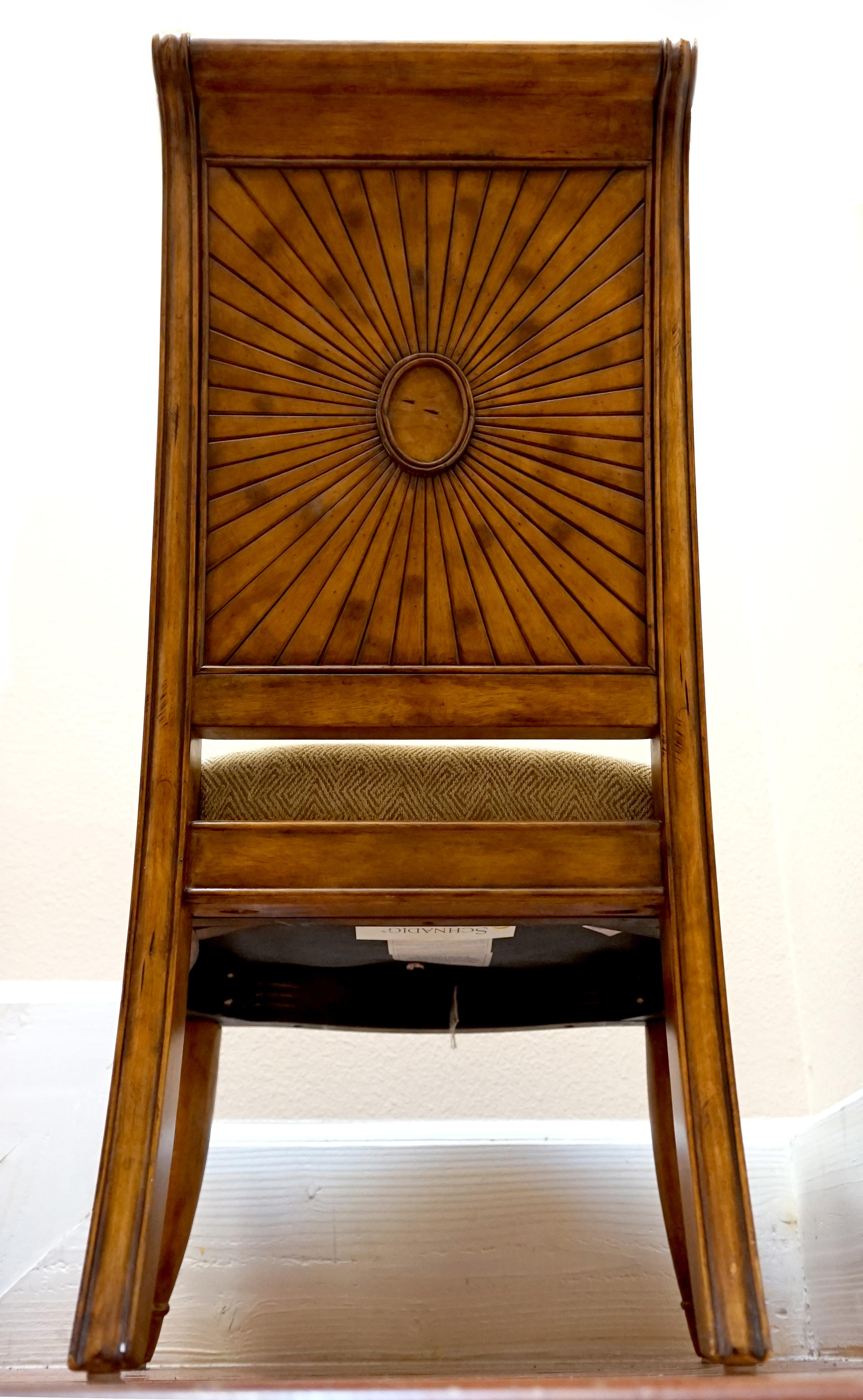 Ensemble de salle à manger Schnadig William IV de 8 chaises en bois de ronce avec 2 rallonges en vente 4