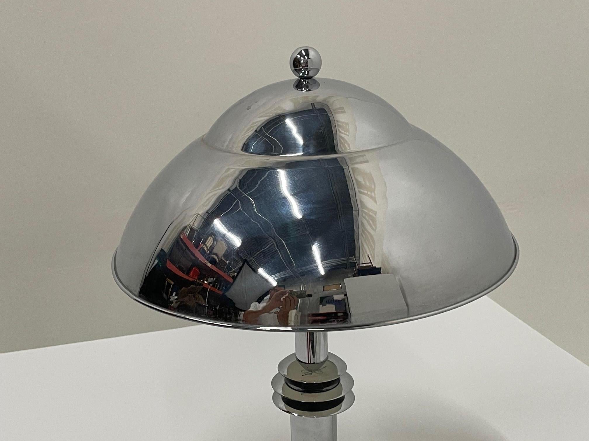 Late 20th Century Schnazzy Jay Spectre Chrome Desk or Table Lamp