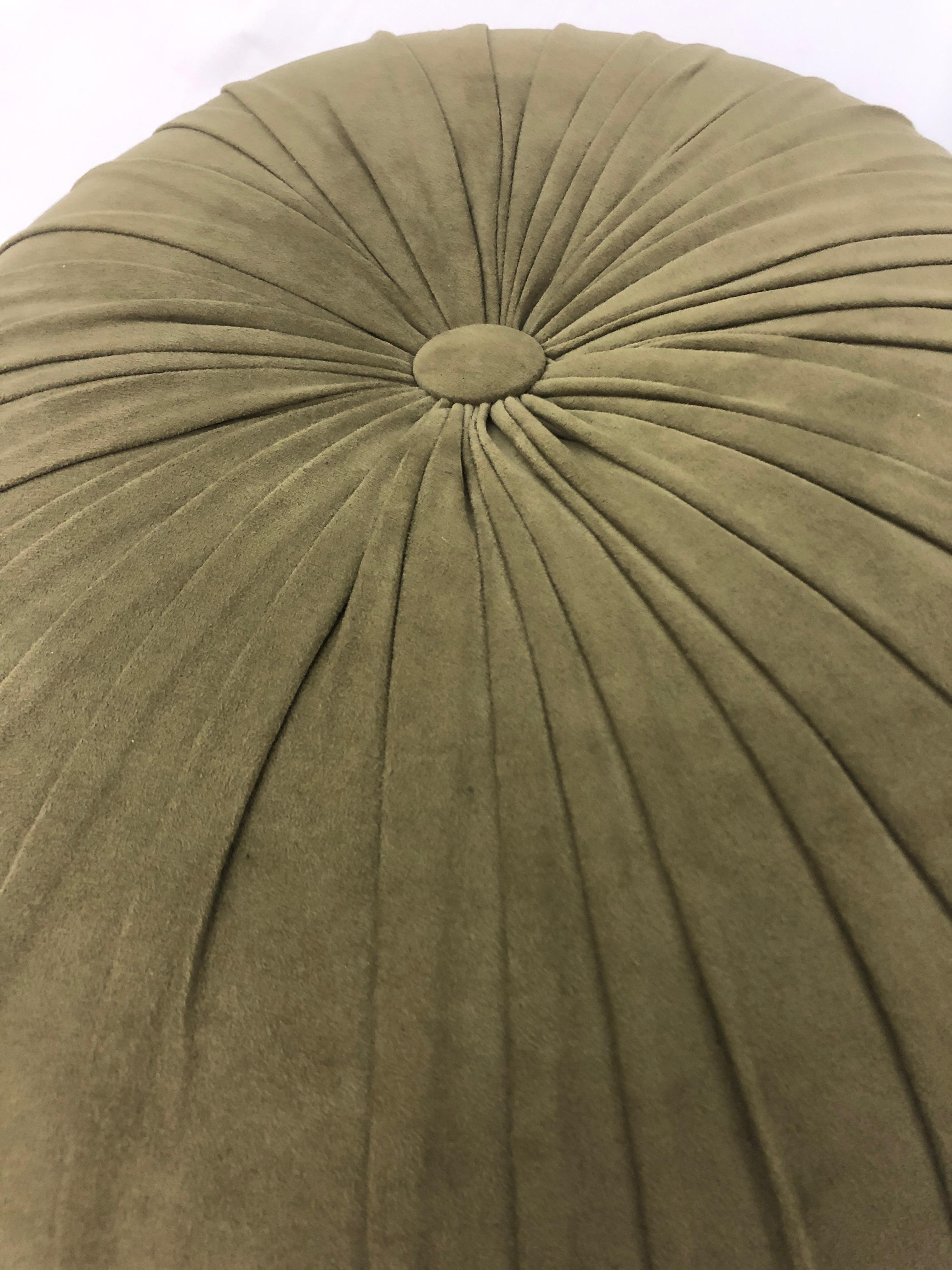 Schnazzy Oval Ultrasuede Ottoman Pouf 1