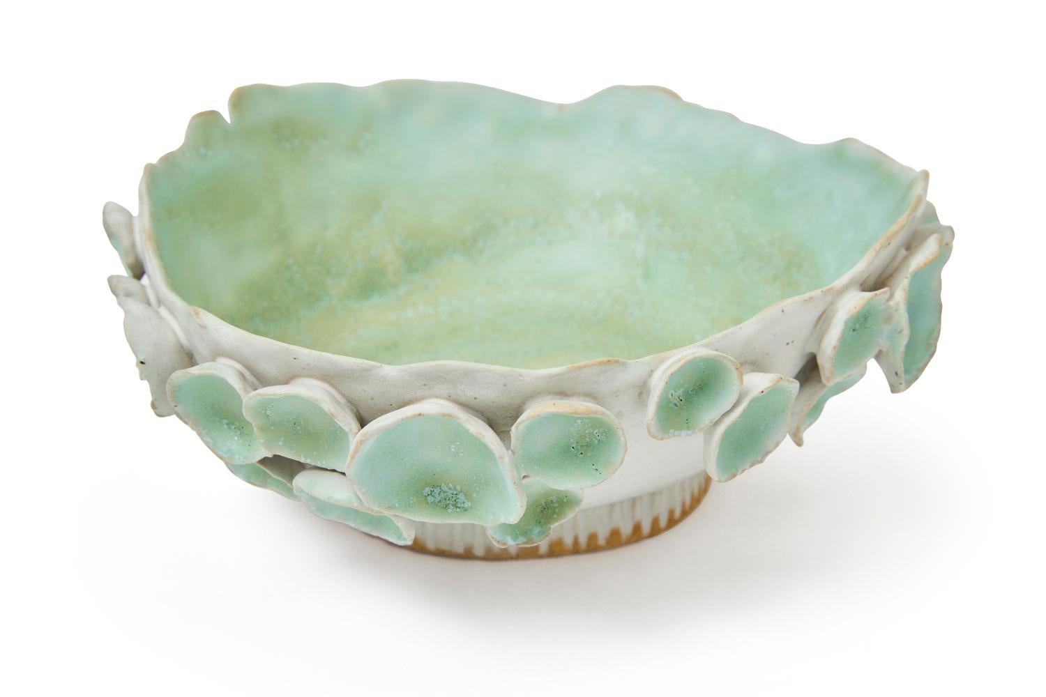 Contemporary Schneeballen Bowl in Glazed Ceramic by Trish DeMasi