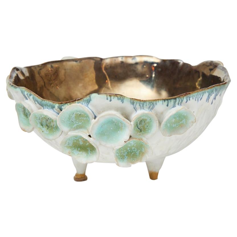 Schneeballen Bowl in Glazed Ceramic by Trish DeMasi For Sale