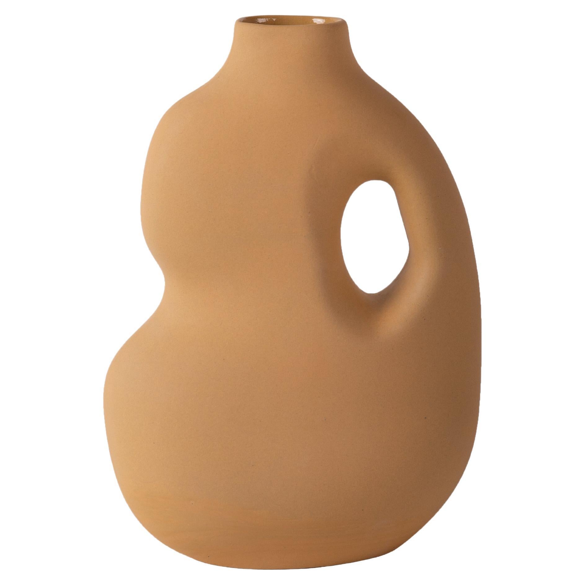 Schneid Studio Aura II Ceramic Vase, Mustard
