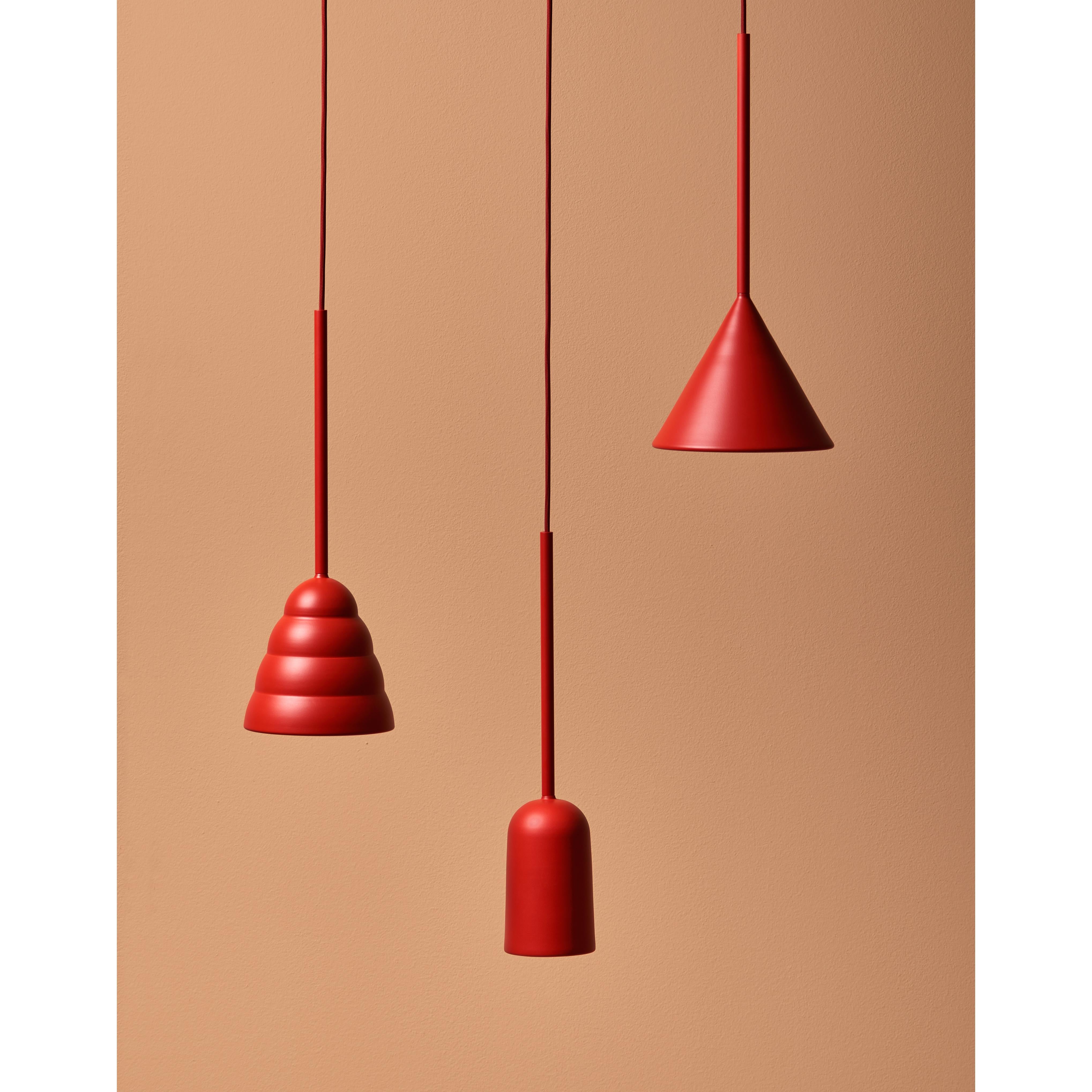 German Schneid Studio Figura Cone Lamp, Burnt Orange For Sale