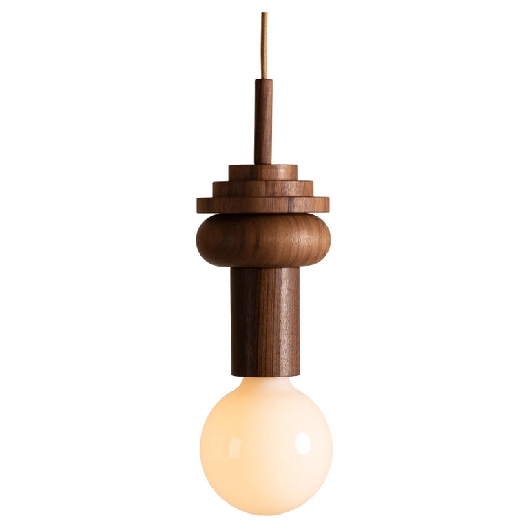 Schneid Studio Junit Pino, Pendant Lamp, Walnut For Sale at 1stDibs | pino  lamp