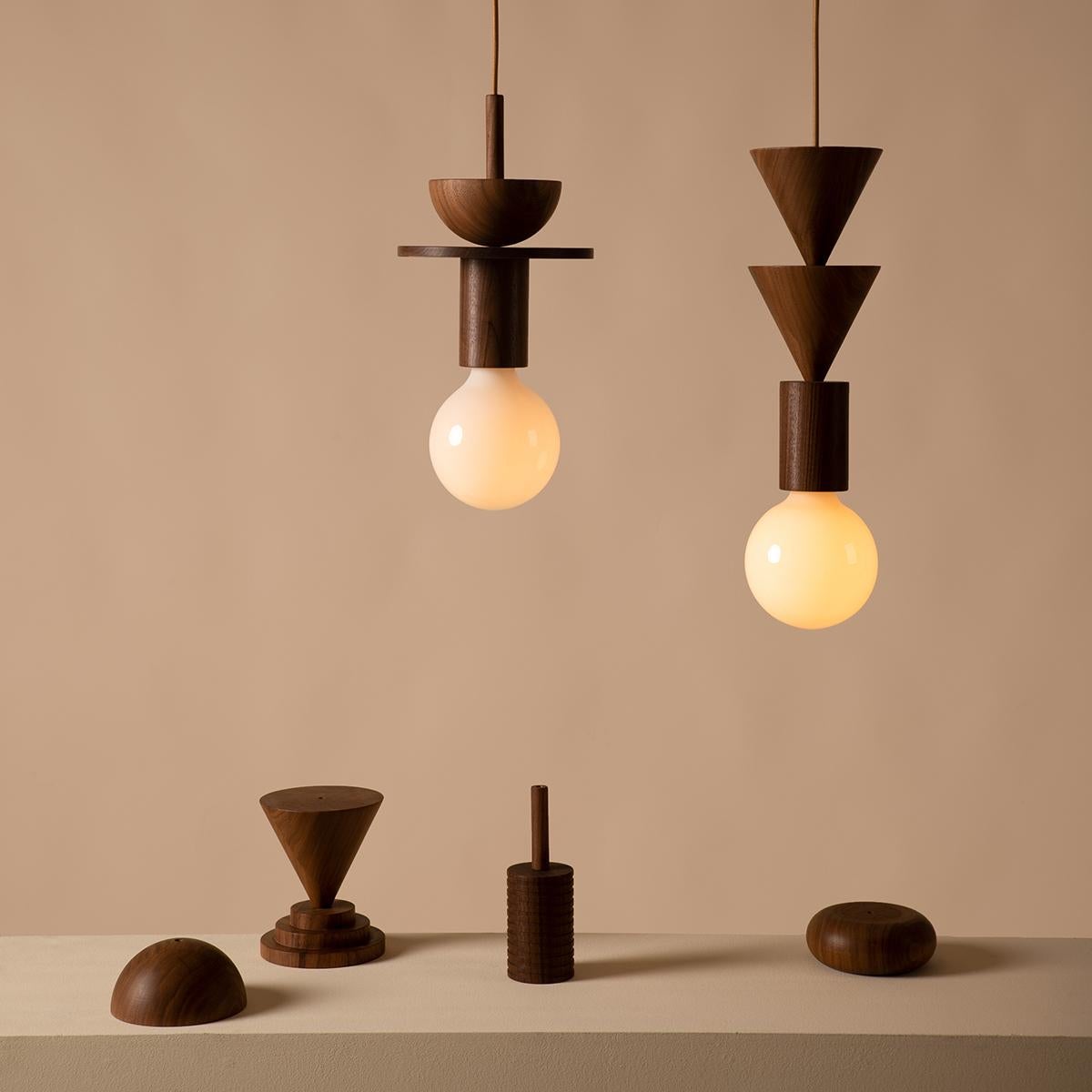 Bauhaus Schneid Studio Junit Stanza, Pendant Lamp, Walnut For Sale