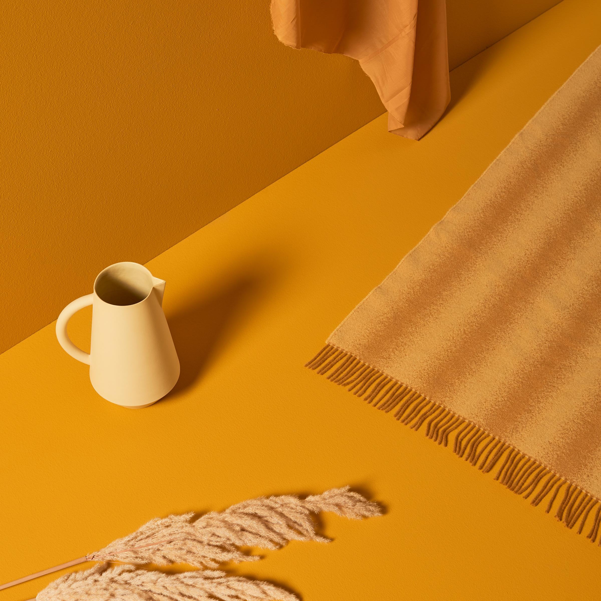Country Schneid Studio Tide Blanket, Yellow & Mustard For Sale