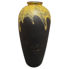 Schneider Art Deco Deep Violet Glass French Baluster Vase