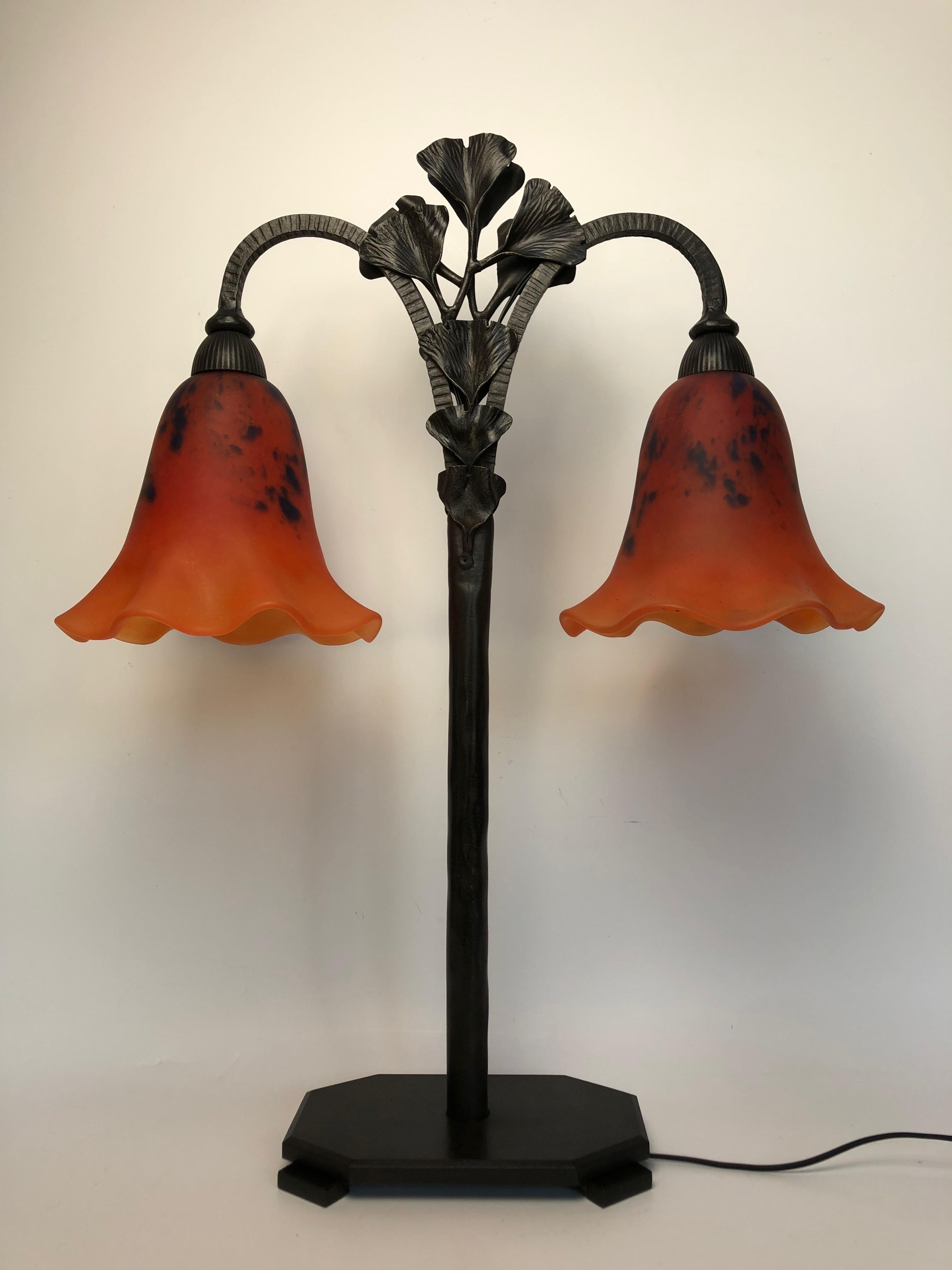 Schneider Art Deco Lamp For Sale 4