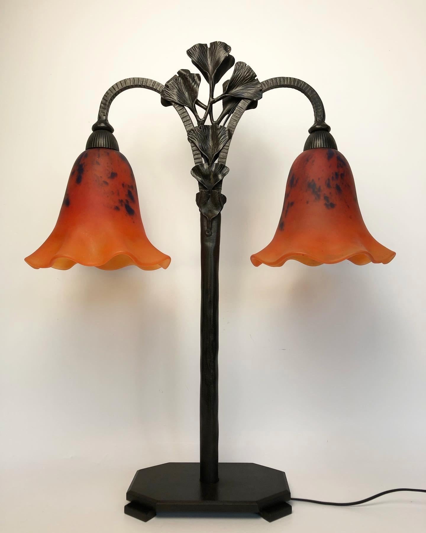 Schneider Art Deco Lamp For Sale 7