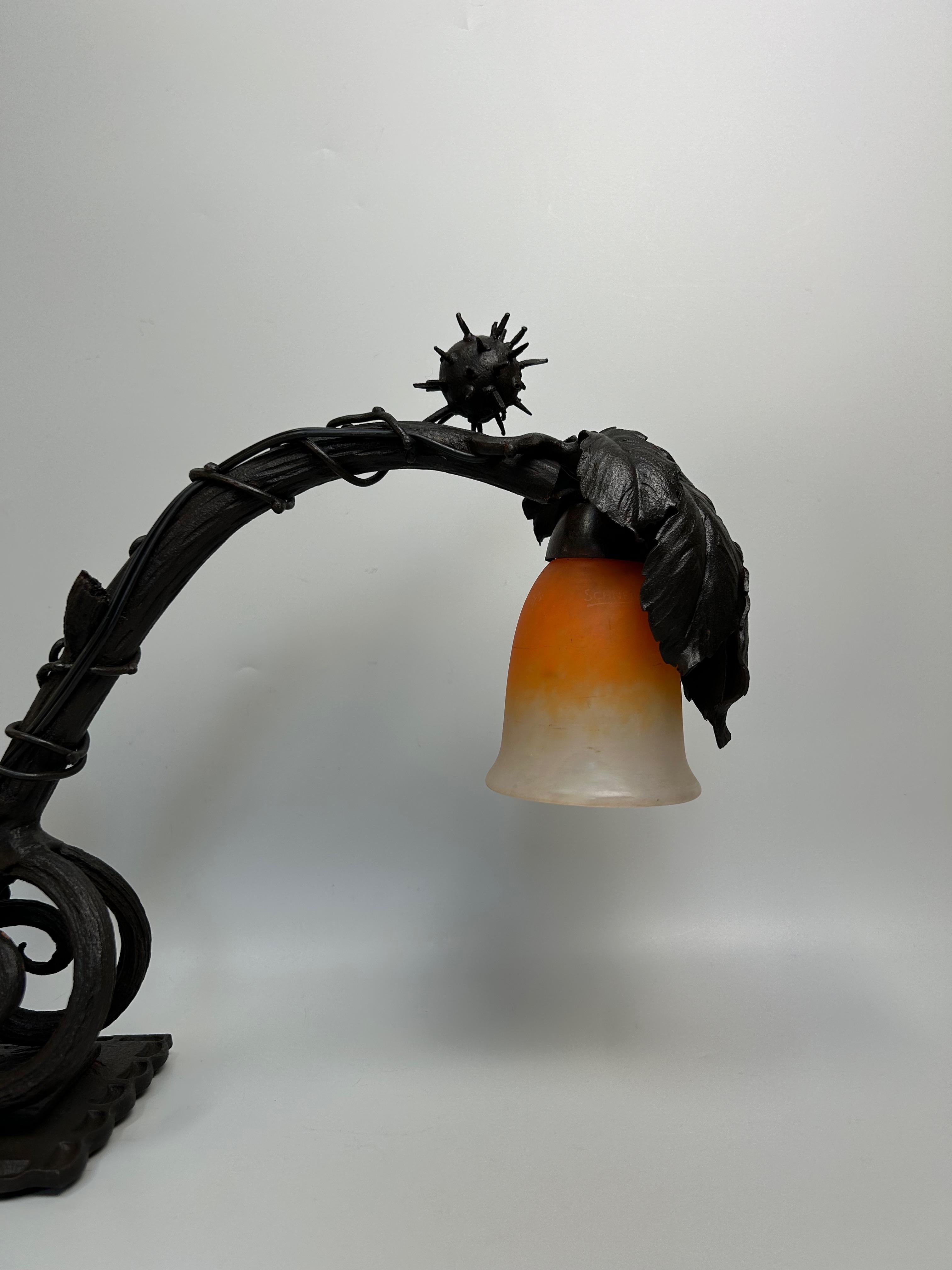 Schneider Art Deco Lamp In Excellent Condition For Sale In NANTES, FR