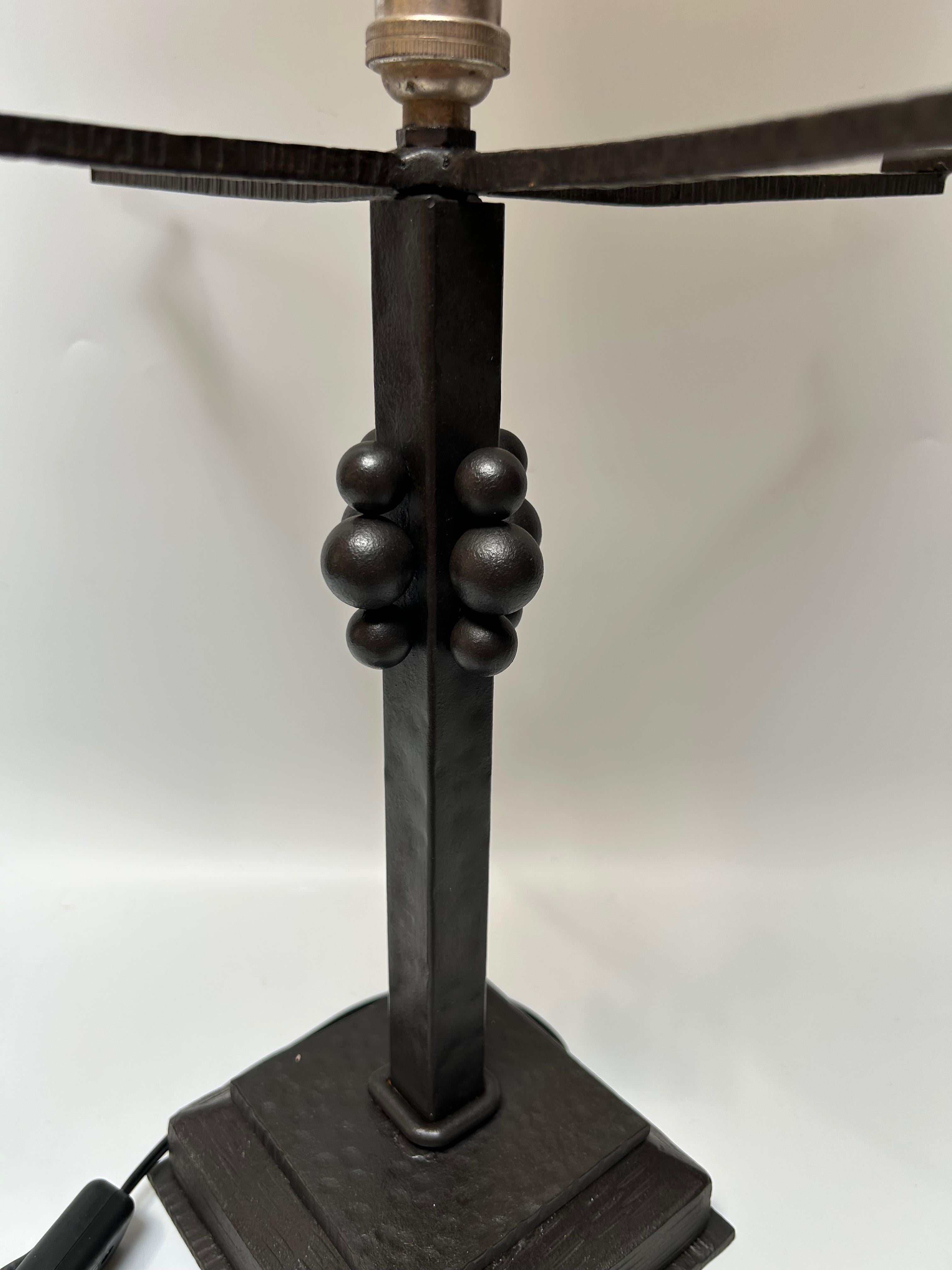 20th Century Schneider Art Deco Lamp For Sale