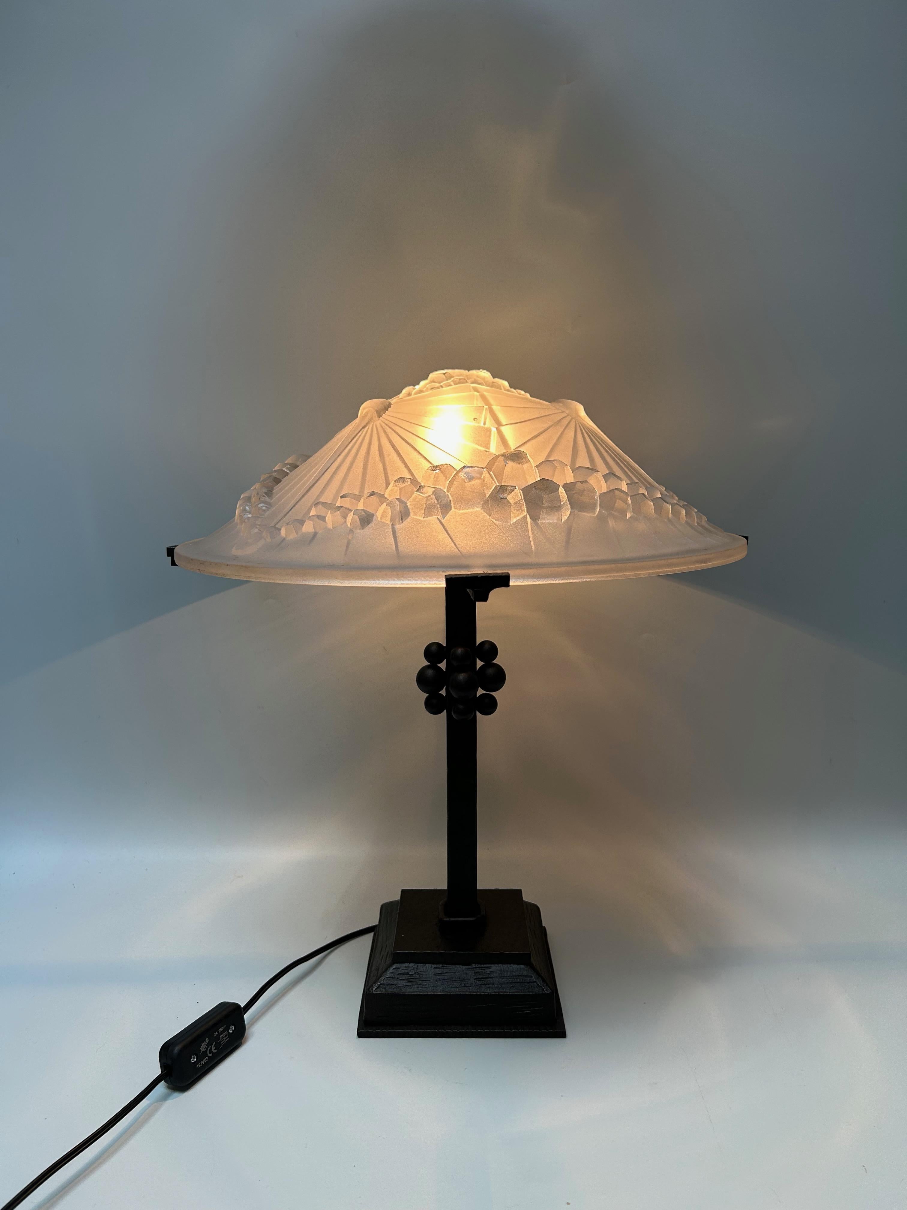 Schneider Art Deco Lamp For Sale 3