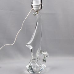 Schneider France Lampe de table en cristal des années 1950