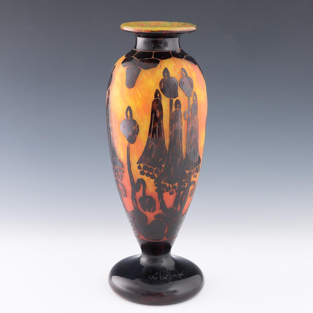 Schneider Le Verre Francais Jarrón Campanules Francés en venta
